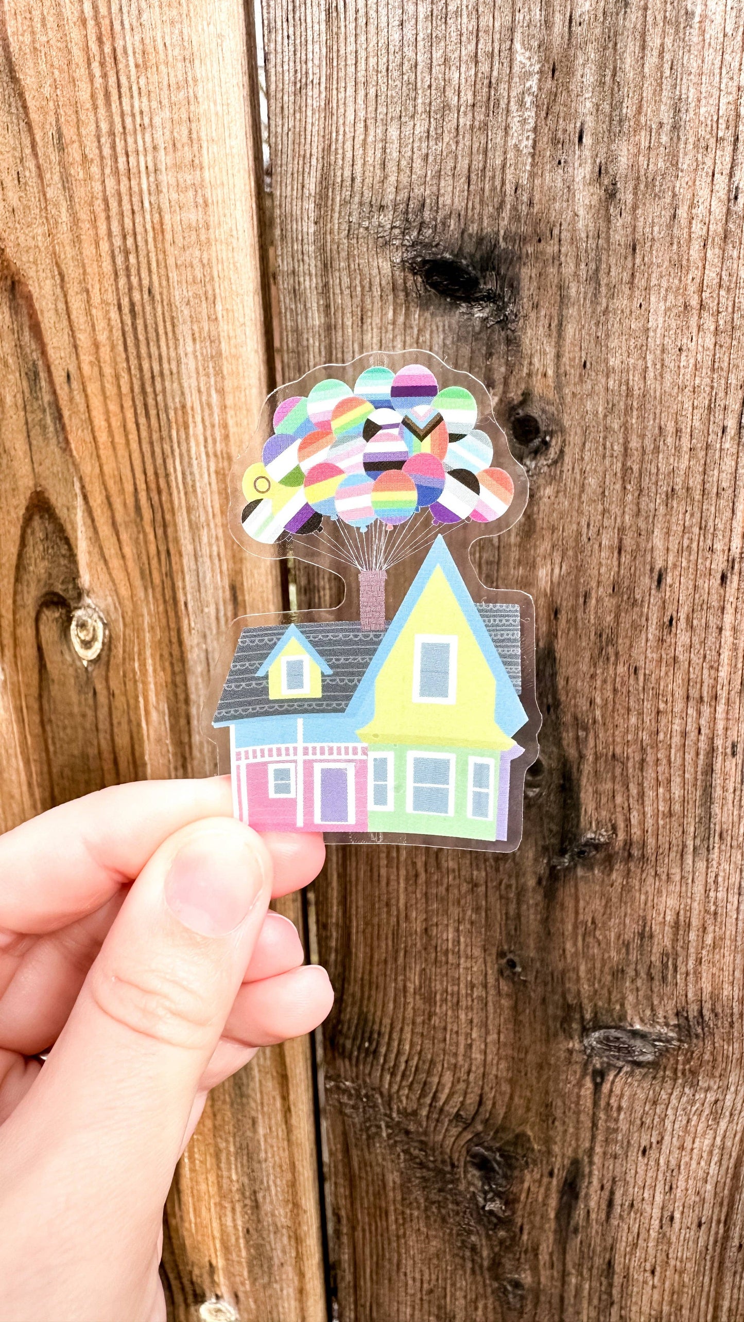 PRIDE Balloon House Sticker