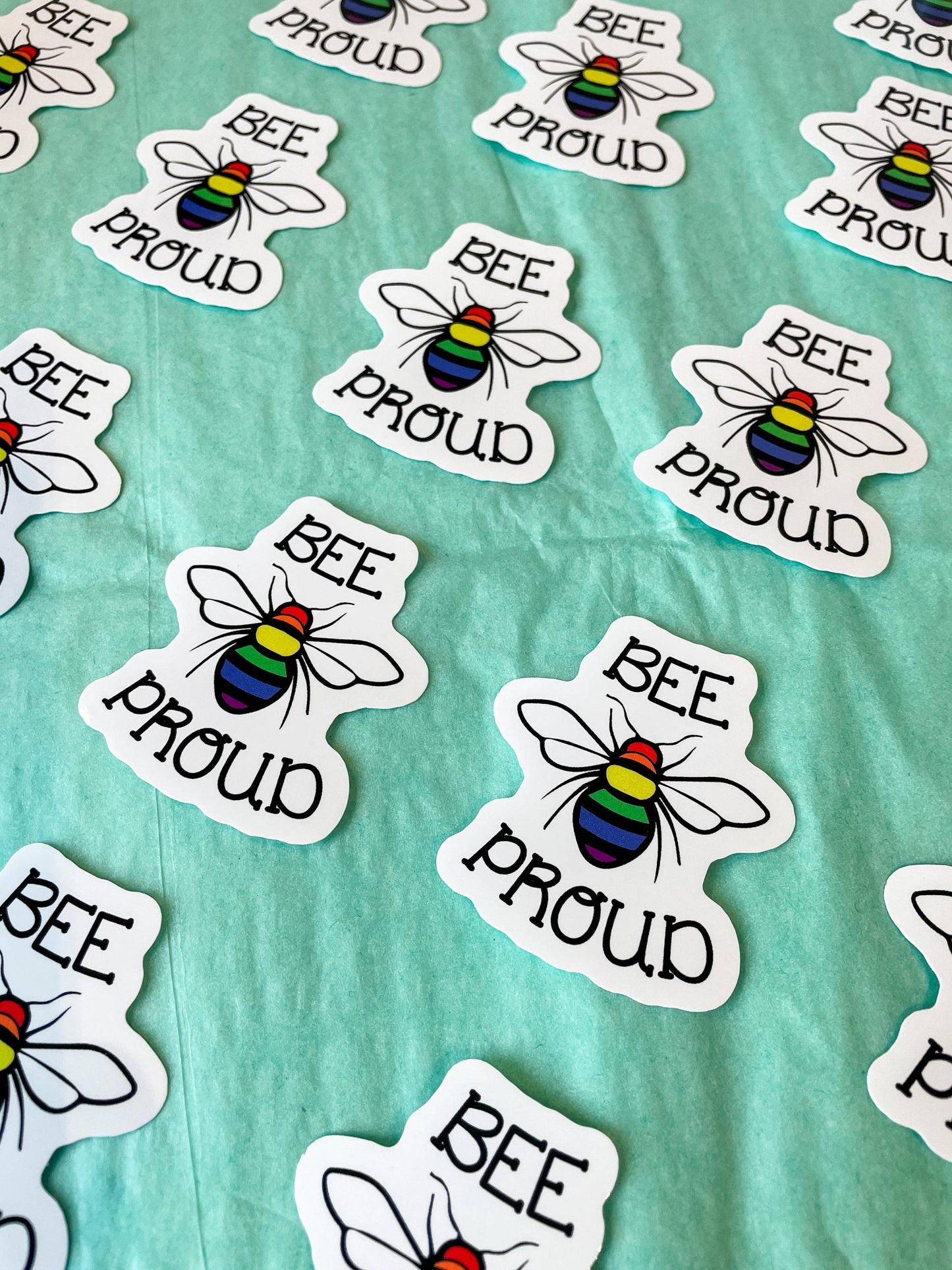 Bee Proud LGBTQ+ Pride Rainbow Sticker