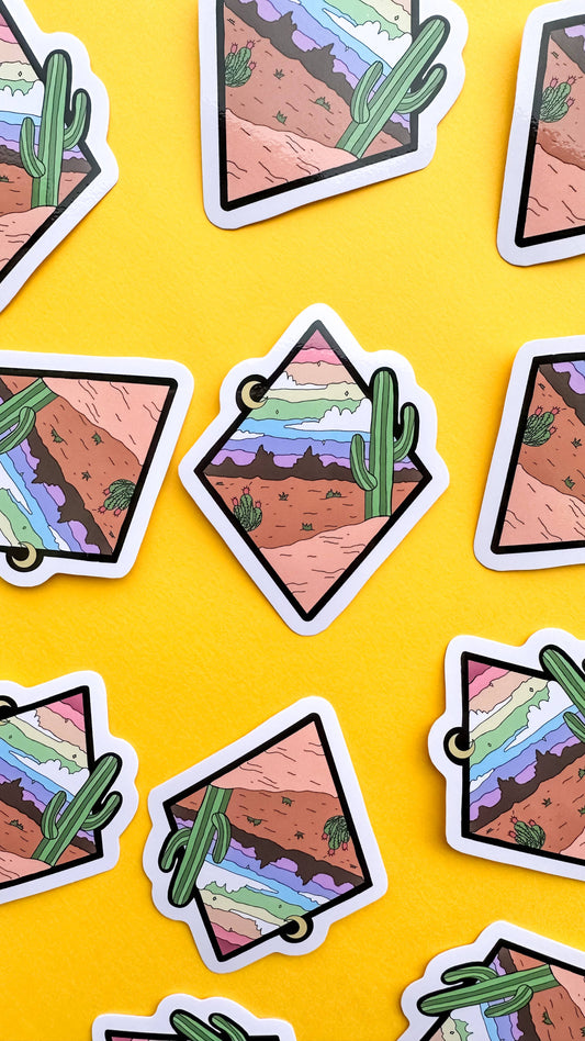 Arizona Rainbow Night LGBTQ+ Sticker