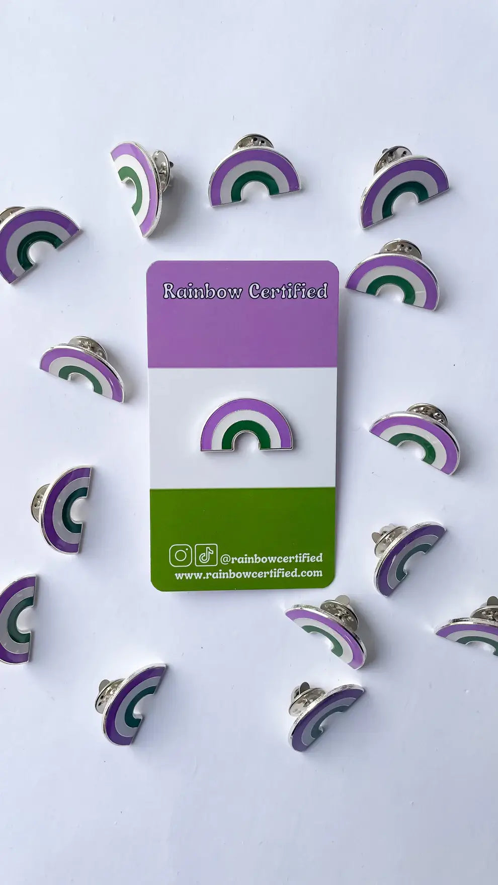 Genderqueer Rainbow PRIDE Flag Pin