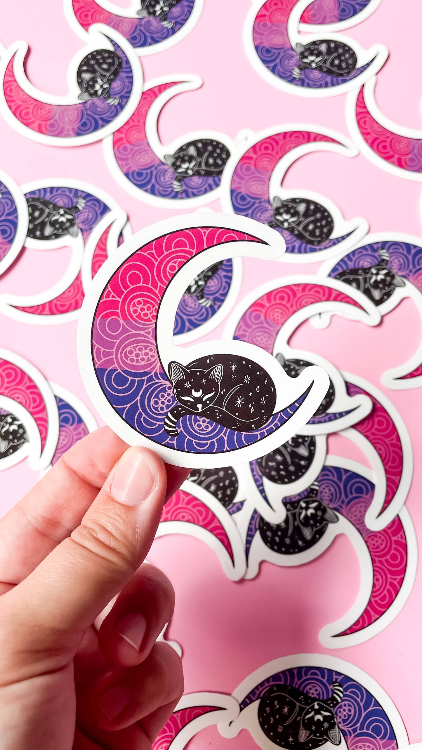 Bisexual Moon Sticker