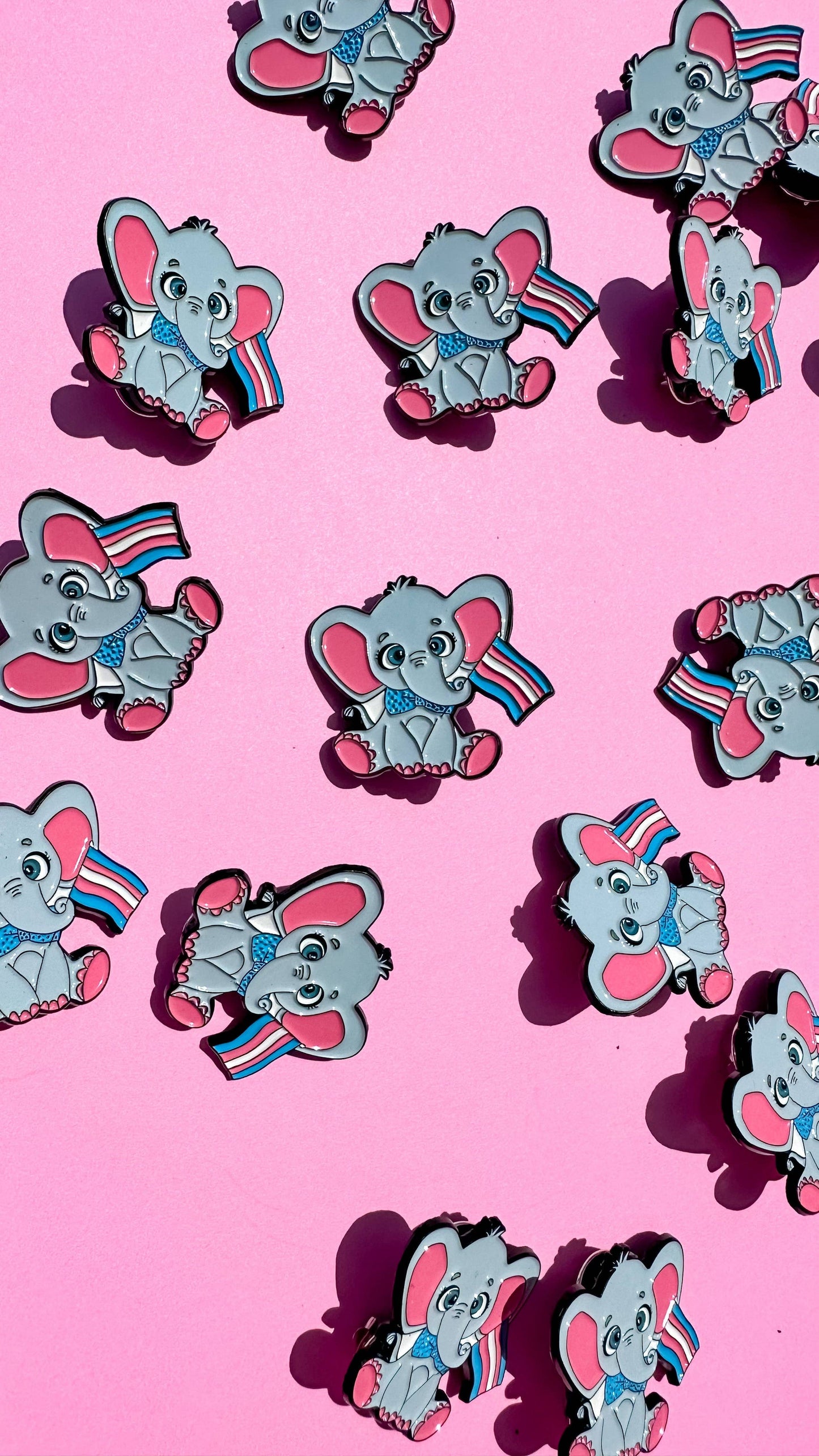 Elliot the Elephant Transgender LGBTQ+ Pin