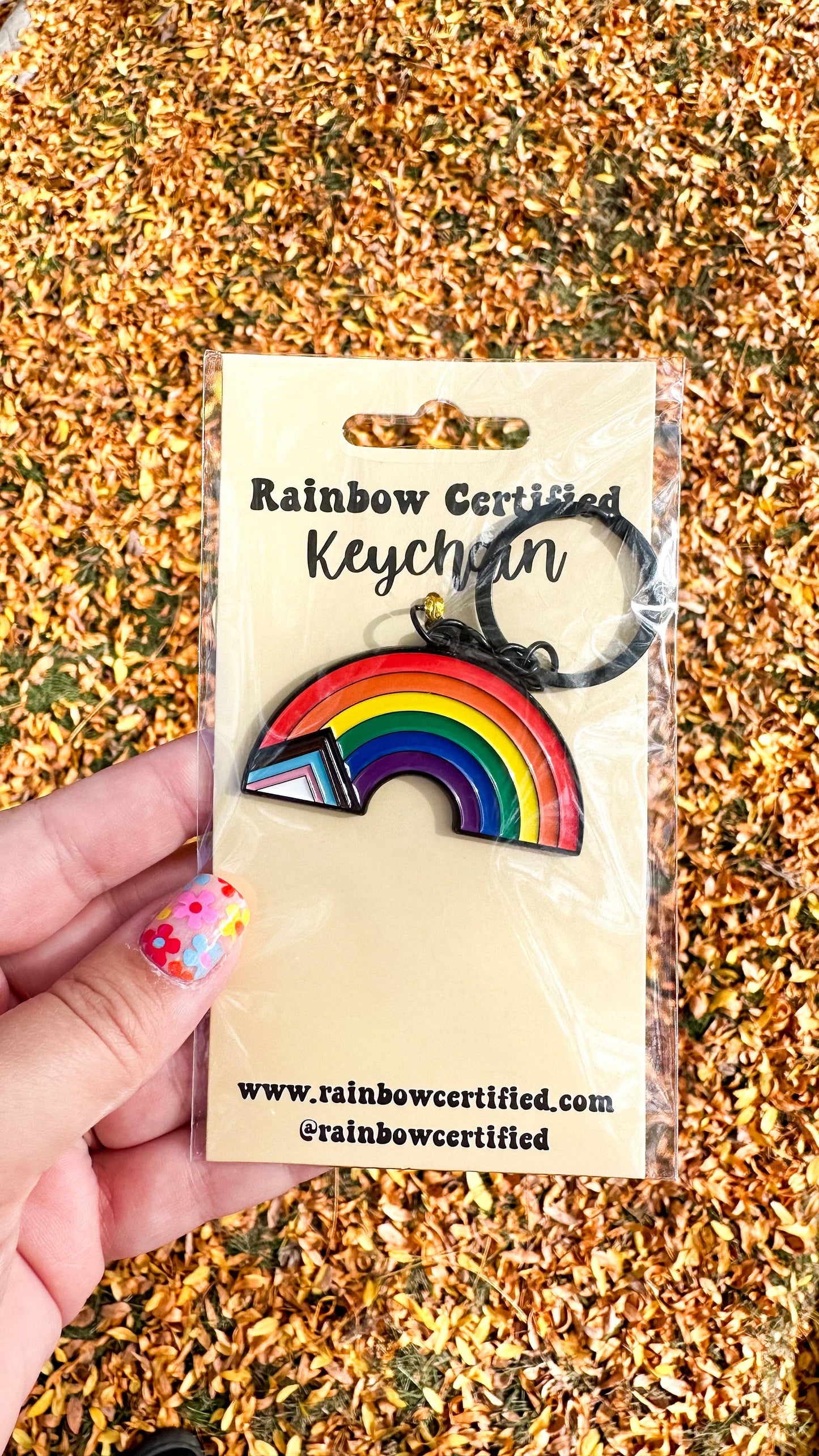 Progressive Rainbow Enamel Keychain