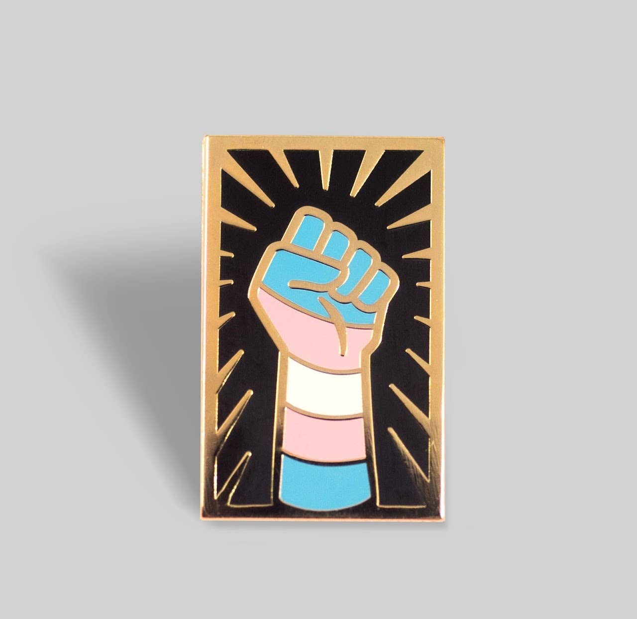 Trans Resist Fist Pin