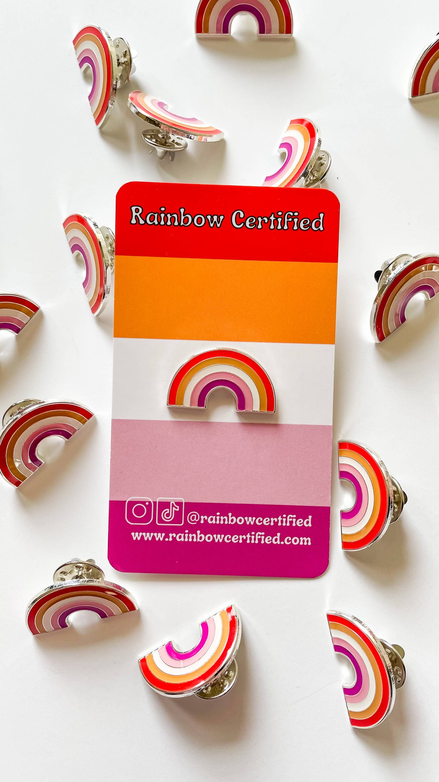 Lesbian Rainbow PRIDE Flag Pin