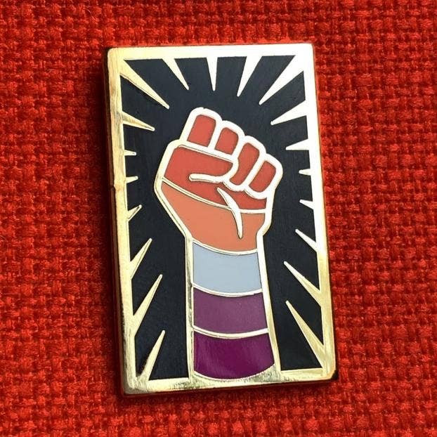 Lesbian Resist Fist Pin