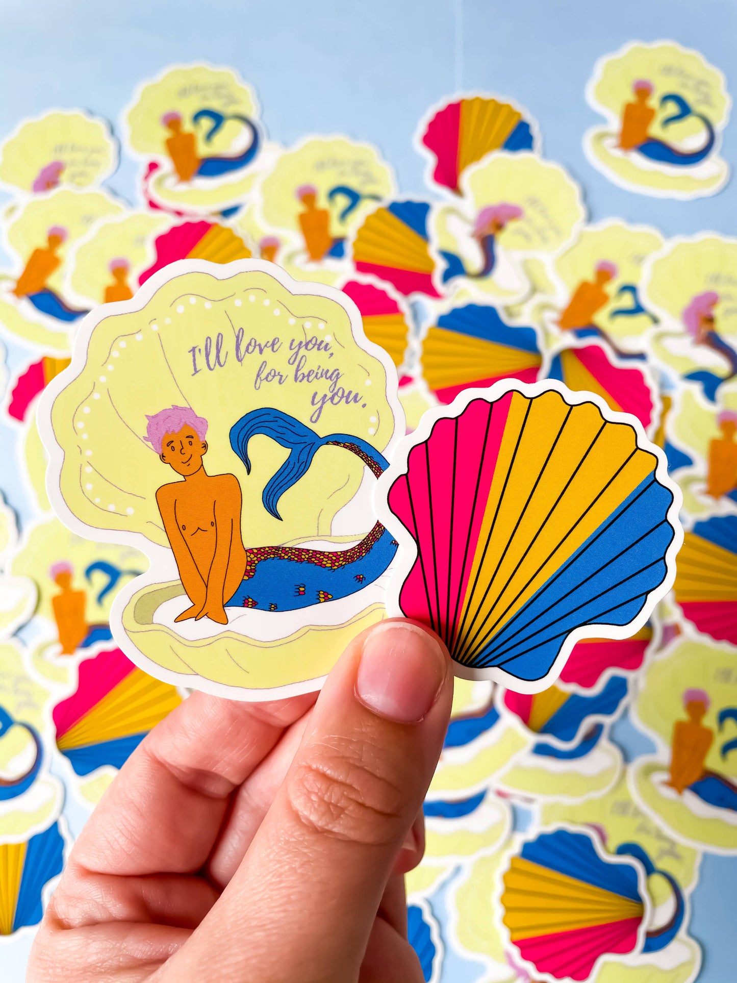 Pansexual Merman LGBTQIA+ Sticker