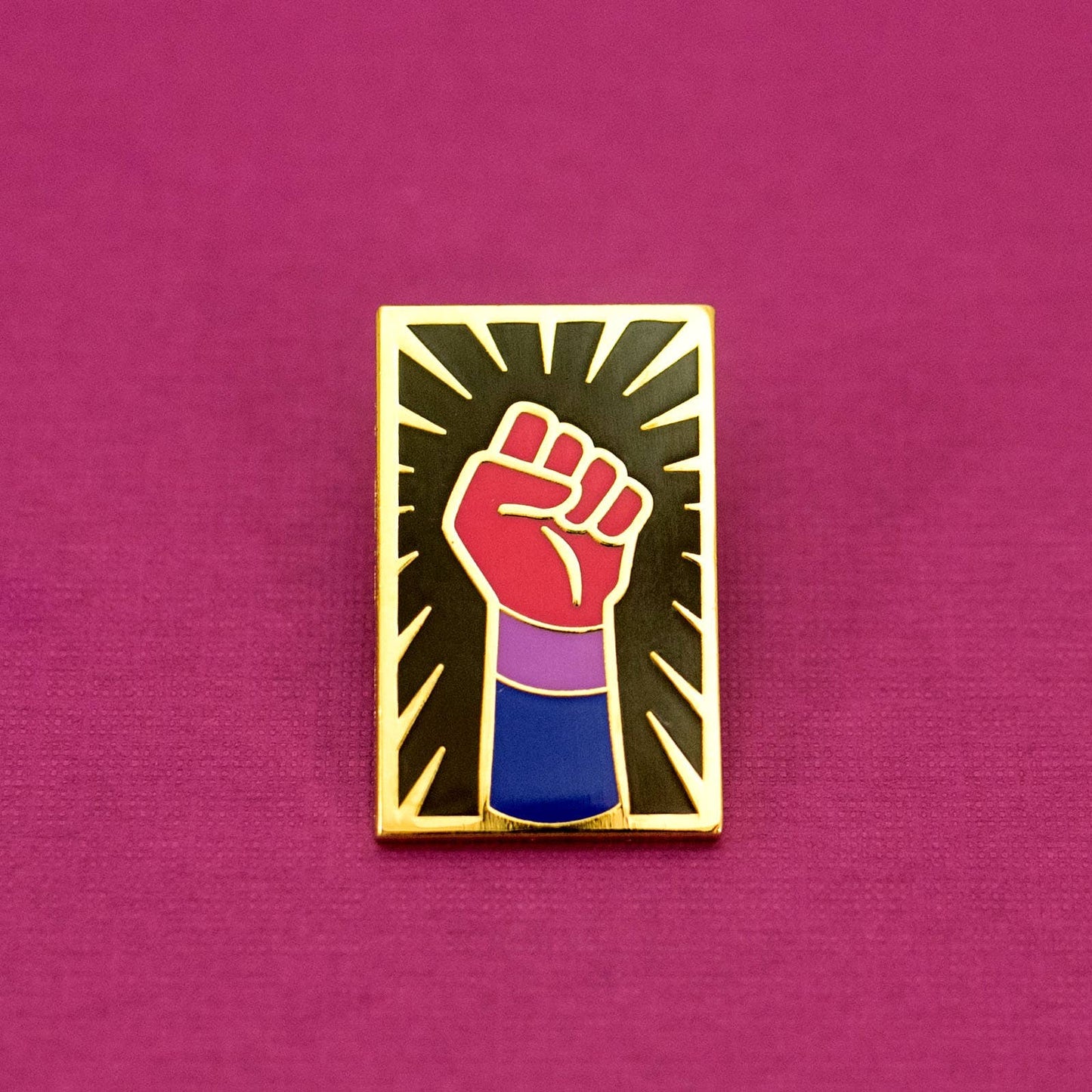 Bisexual Resist Fist Pin