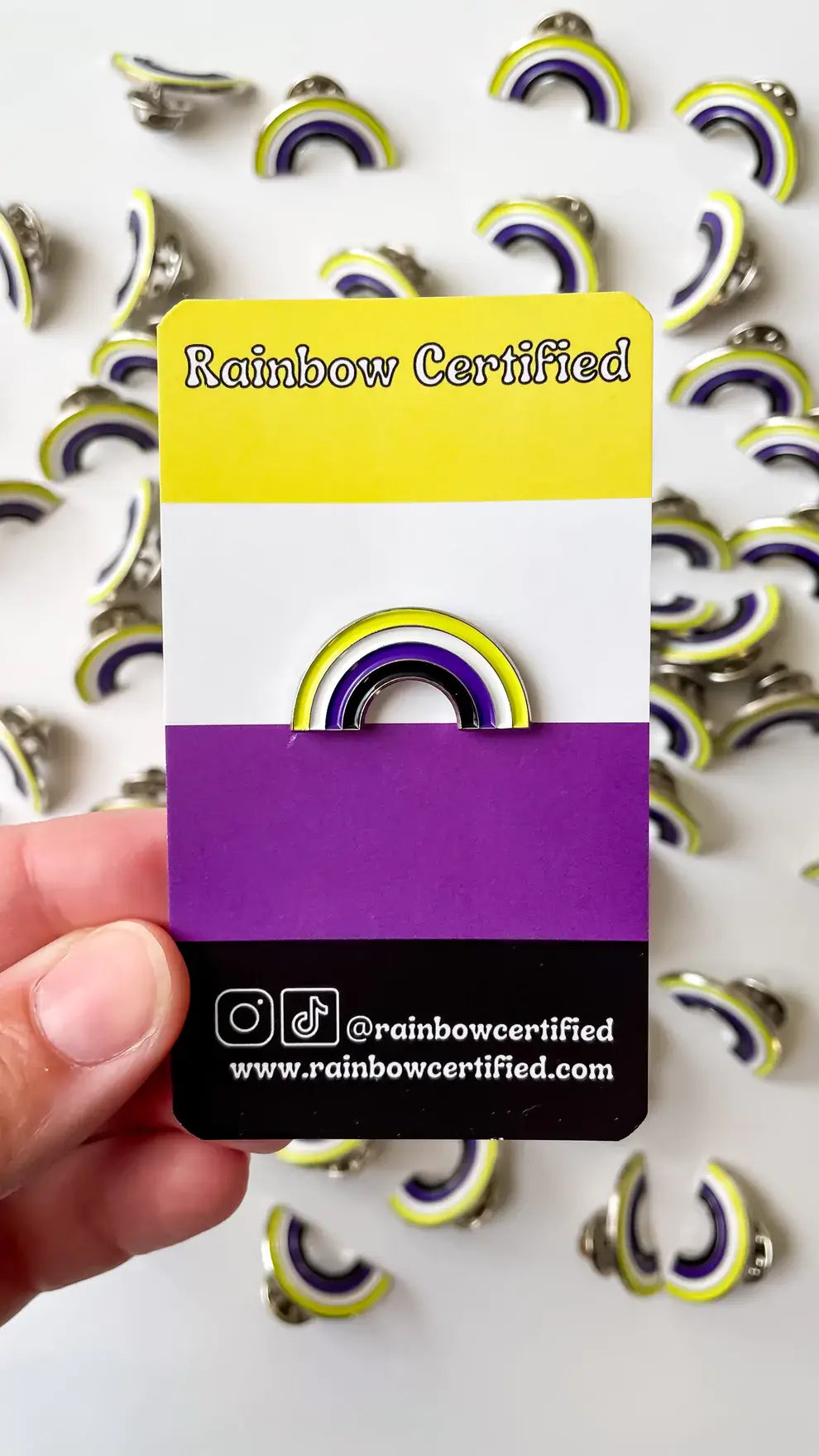 Non-Binary Pride LGBTQ+ Rainbow Pin