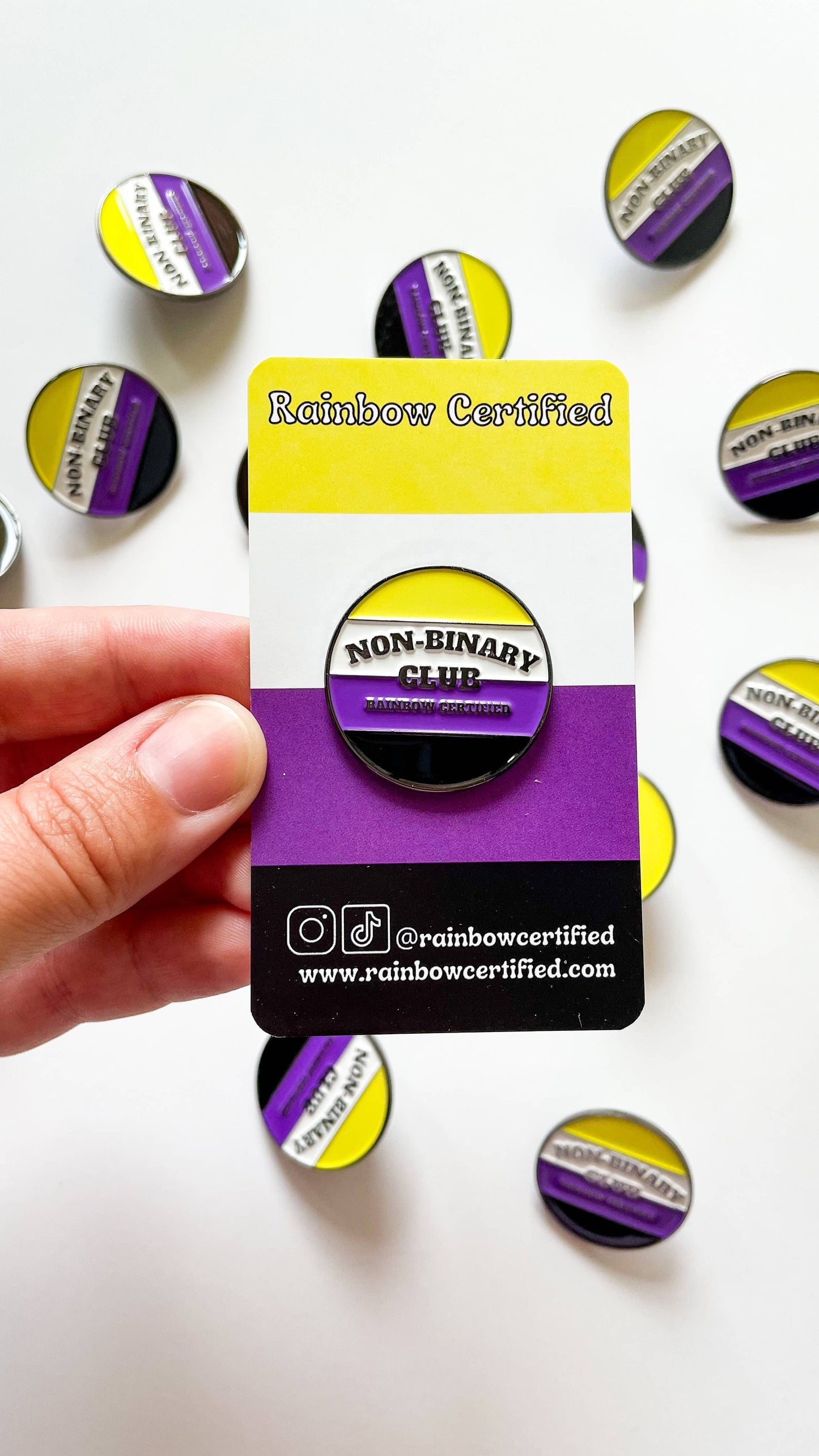 Non-binary Pride Club pin