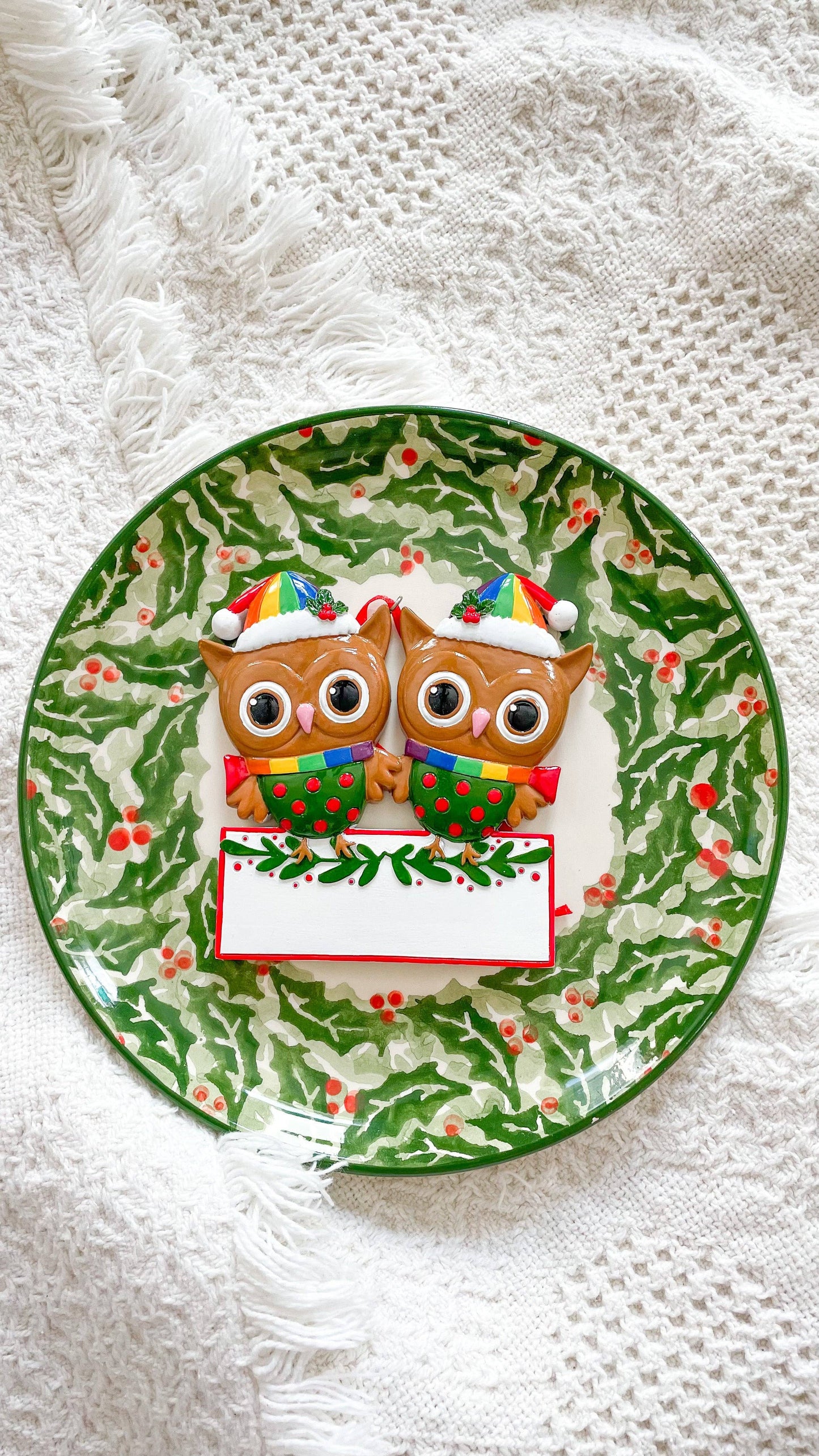 Owl Couple LGBTQ+ Christmas Ornament