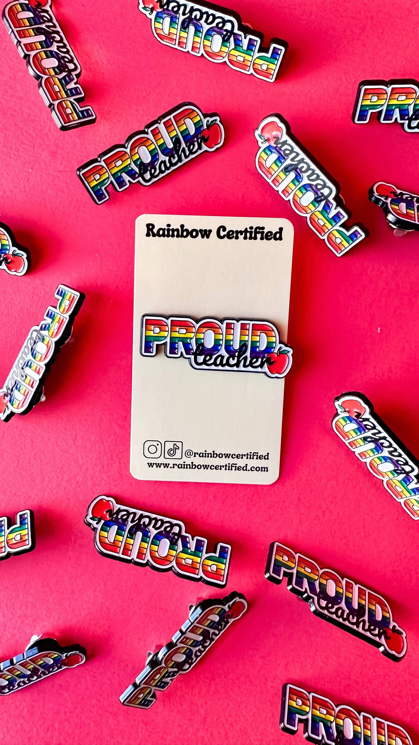 Proud Teacher Rainbow LGBTQ+ Pin