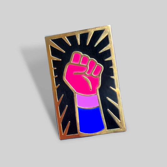 Bisexual Resist Fist Pin