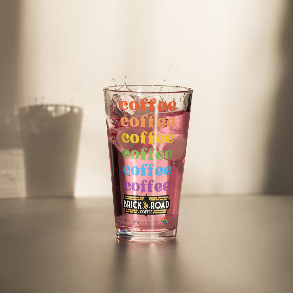 Rainbow Coffee Pint Glass