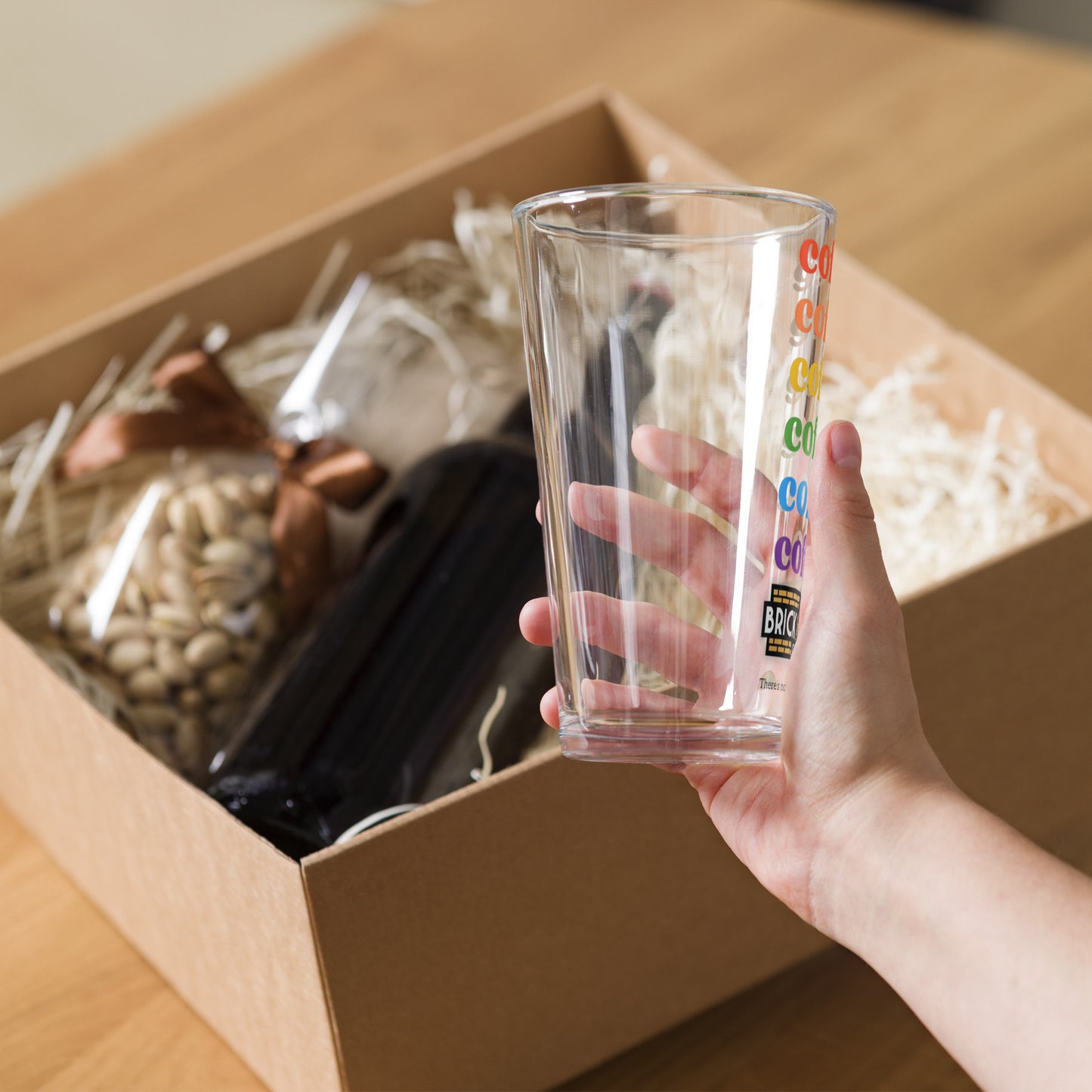 Rainbow Coffee Pint Glass